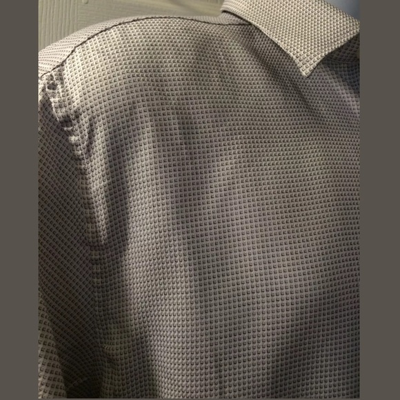 New TED BAKER Endurance Dress Shirt Button Down Gray white black professional - Picture 4 of 8